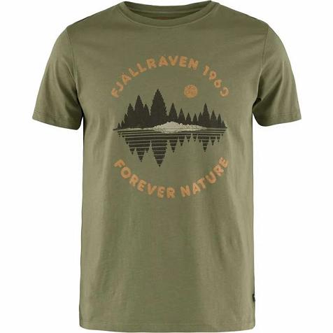 Fjällräven Udsalg T-Shirt Herre Forest Mirror Grøn UZQY82745